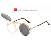 Lunettes de soleil vintage Steampunk pour hommes et femmes